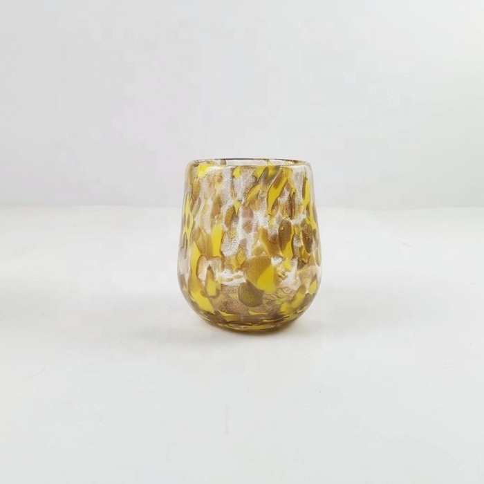 High Quality Leopard Glass Candle Holder Solid Glass Tea Light holder leopard Wax Votive Holder