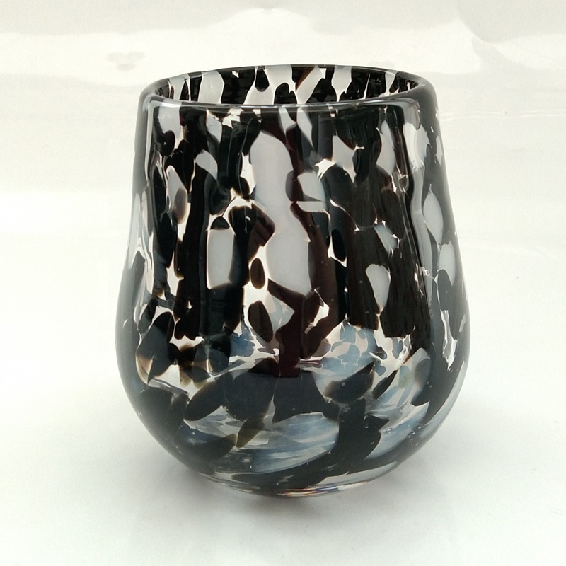 High Quality Leopard Glass Candle Holder Solid Glass Tea Light holder leopard Wax Votive Holder