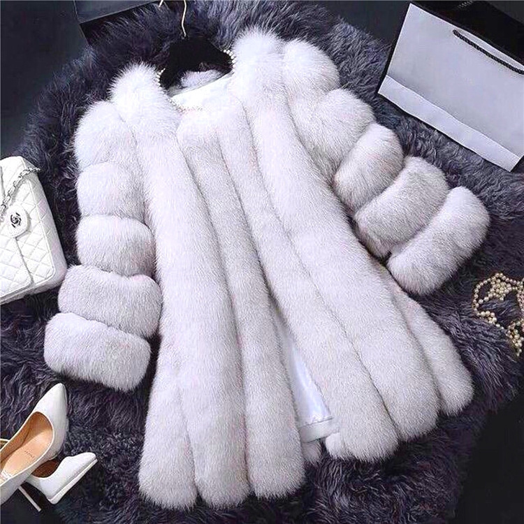 New Arrival Factory Wholesale Faux Fur Coat Winter Women Custom Faux Fur Coats Warm Faux Fur Jacket