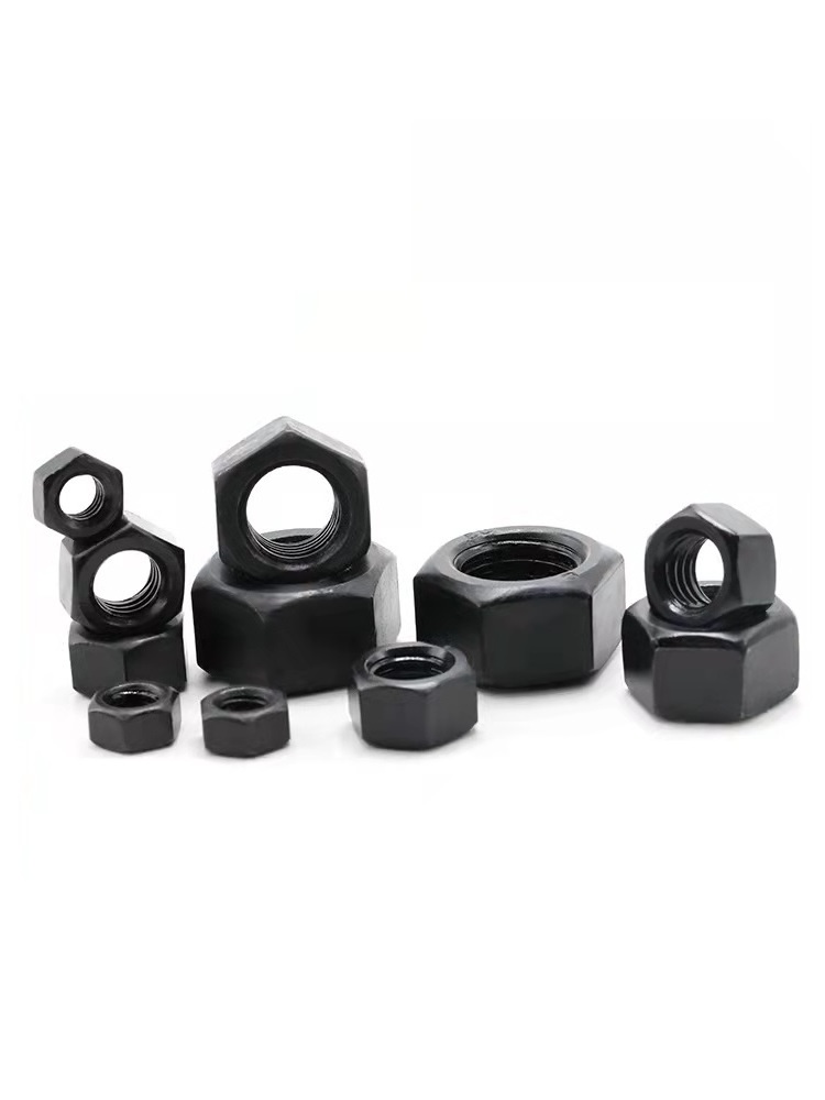 Black galvanized high strength M3 M6 M8 M10 UNF UNC inch Grade 8.8 4.8 10.9  carbon steel self locking hex  nut