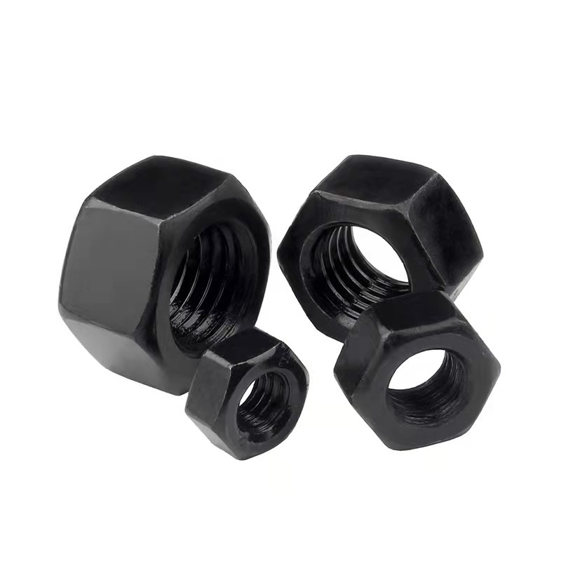 Black galvanized high strength M3 M6 M8 M10 UNF UNC inch Grade 8.8 4.8 10.9  carbon steel self locking hex  nut