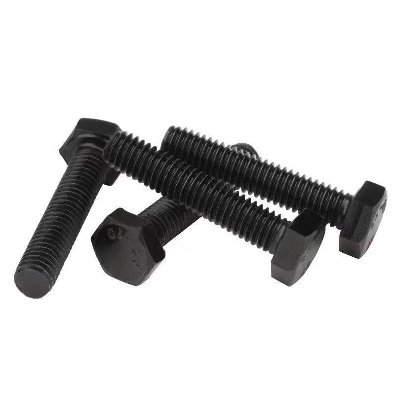 China manufacturing wholesale price grade 8.8 hex bolt and nut screw  DIN931 DIN933 Black hex head bolt