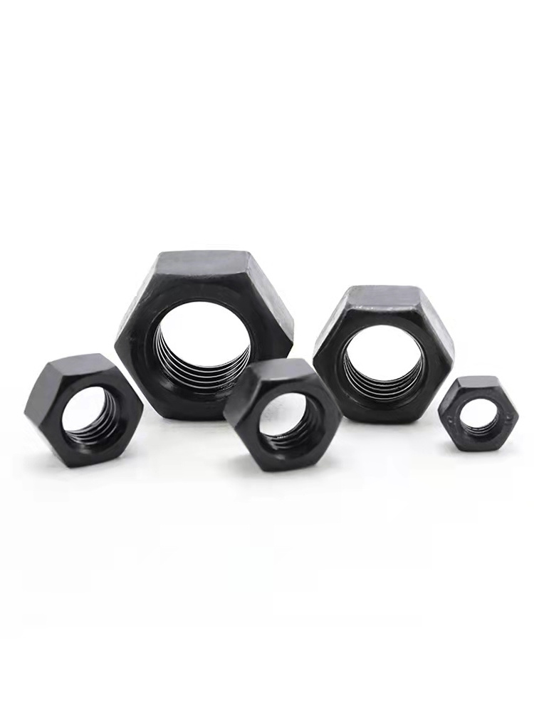 Black galvanized high strength M3 M6 M8 M10 UNF UNC inch Grade 8.8 4.8 10.9  carbon steel self locking hex  nut