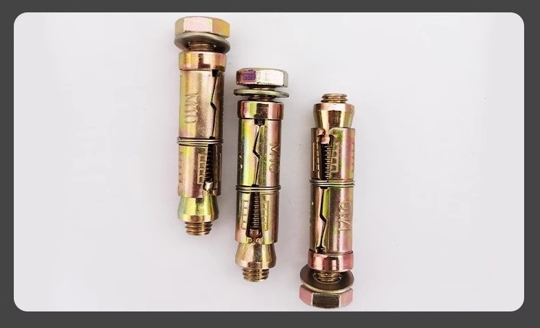 Factory Wholesale Yellow Zinc Plated Expansion Bolt Steel Concrete Anchor Bolt with DIN Standard Sleeve Anchor Fix Shield