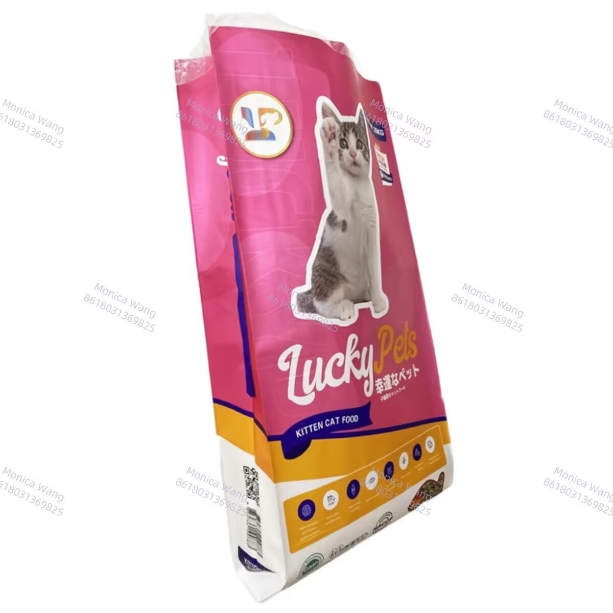 Waterproof 20kg 25kg 30kg cat food bag BOPP laminated PP woven kitten kitty pet food packaging sack