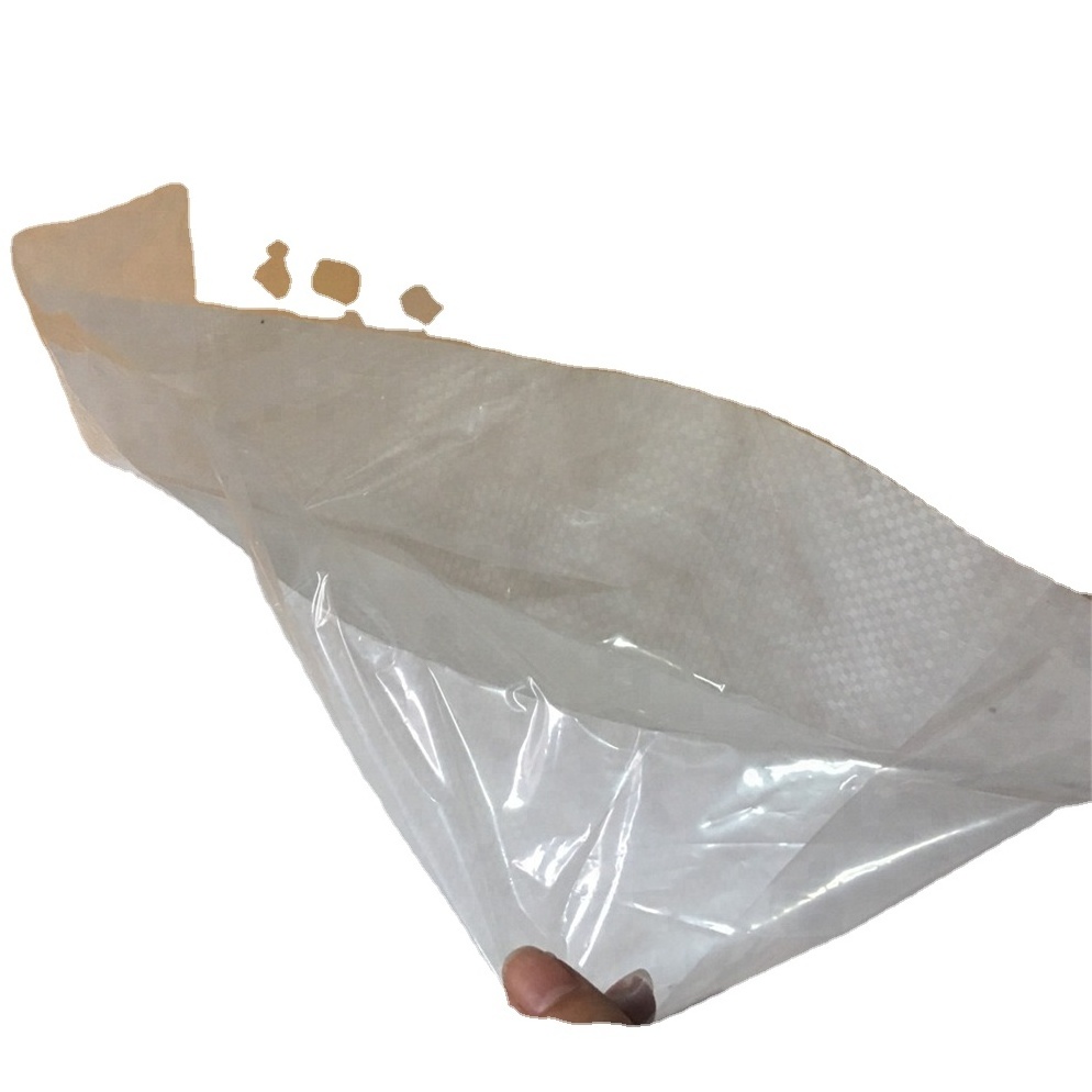 Manufacturer Inner Lining Bean Cereal Rice Corn Seed Flour Starch Fertilizer Packaging PP Woven Bag Stitched Bulk Plastic Bag