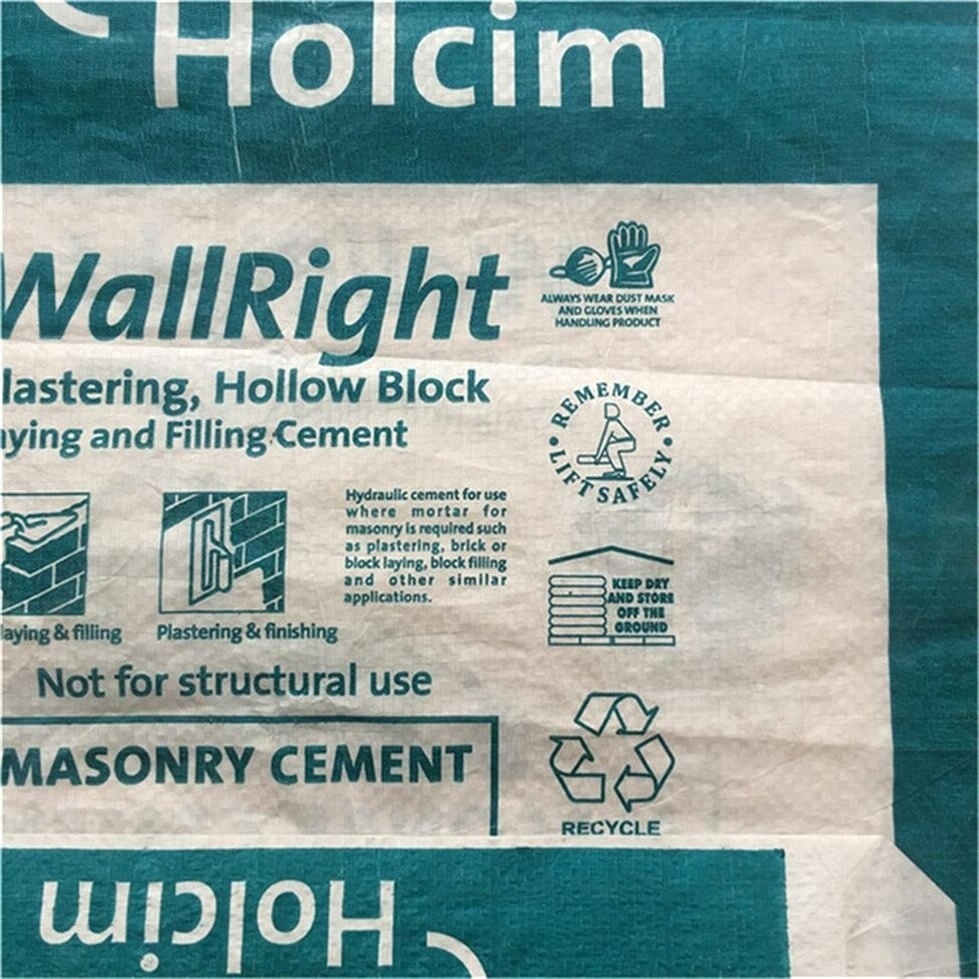 Empty pp woven cement sack 25KG 50KG portland cement plastic valve bag factory price