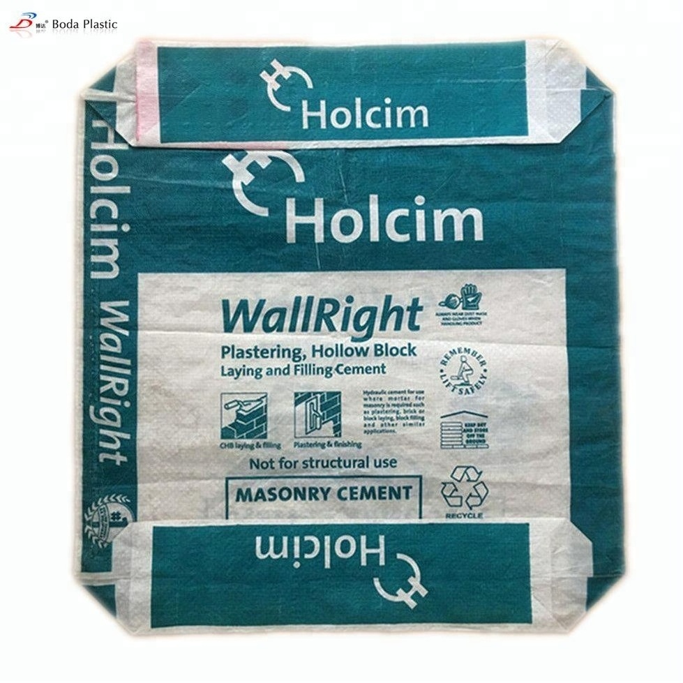 Empty pp woven cement sack 25KG 50KG portland cement plastic valve bag factory price