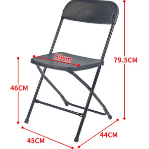 Wholesale Price Collapsible Plastic Chair Outdoor Events Foldable Black Dining Chairs  plastic event Folding garden Chairs