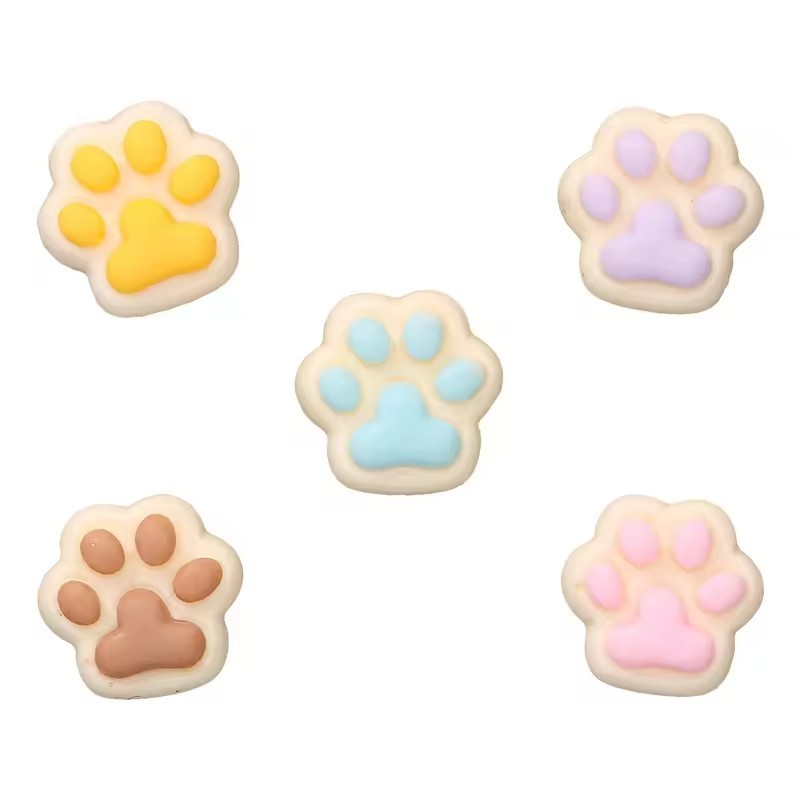 Wholesale Handmade Miniature Cartoon Cat and Bear Paw Resin Jewelry Accessories Cream Glue Hairpin Slime Charm DIY Phone Case