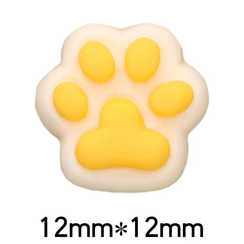 Wholesale Handmade Miniature Cartoon Cat and Bear Paw Resin Jewelry Accessories Cream Glue Hairpin Slime Charm DIY Phone Case