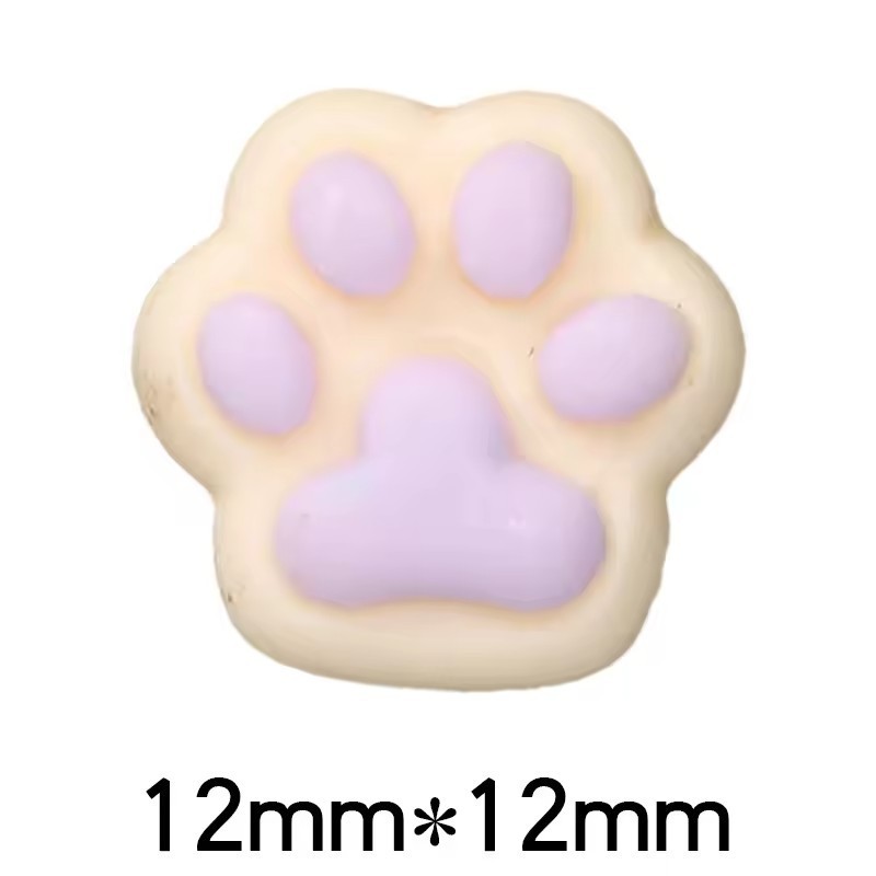 Wholesale Handmade Miniature Cartoon Cat and Bear Paw Resin Jewelry Accessories Cream Glue Hairpin Slime Charm DIY Phone Case