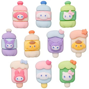 Miniature Cartoon Sanllio Beverage Bottle Resin Crafts DIY Phone Case Cream Glue Hairpin Water Cup Food Accessories Wholesale