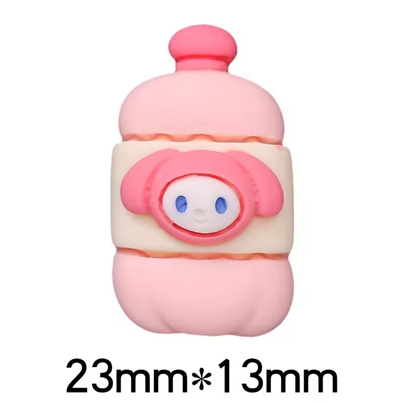 Miniature Cartoon Sanllio Beverage Bottle Resin Crafts DIY Phone Case Cream Glue Hairpin Water Cup Food Accessories Wholesale