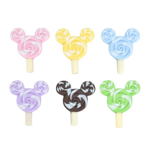 Wholesale Cartoon Lollipop Resin Accessories Miniature Cream Glue DIY Play Decorative Hairpin Mobile Case with Candy Theme