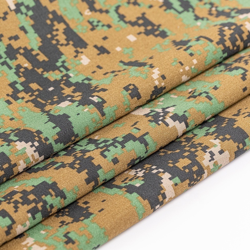 T/C 80/20 textile supplier tree plant pattern woven twill German camouflage camo workwear fabric for trouser Oman