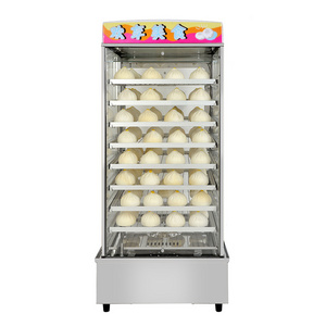 Electrical Commercial Stainless Steel Food Warmer Display Showing Baking Kitchen Machine Electrical Bun Steamer