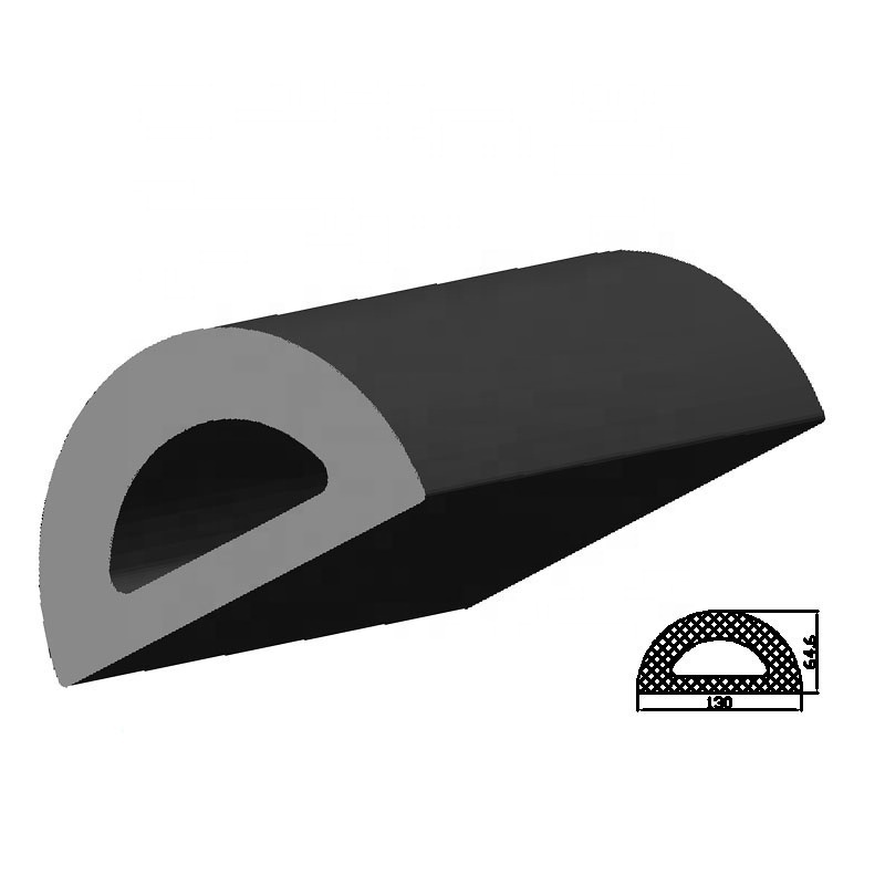 hollow D section rubber fender for boat rubbing strake