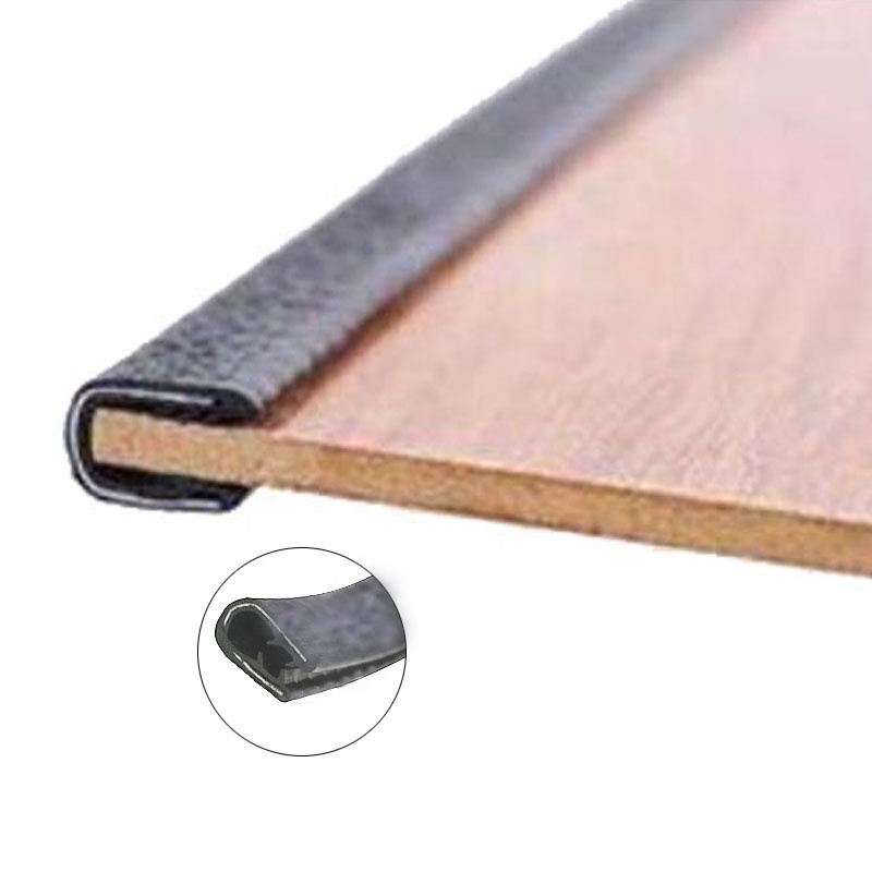 PVC rubber u shaped table edging trim for aluminum