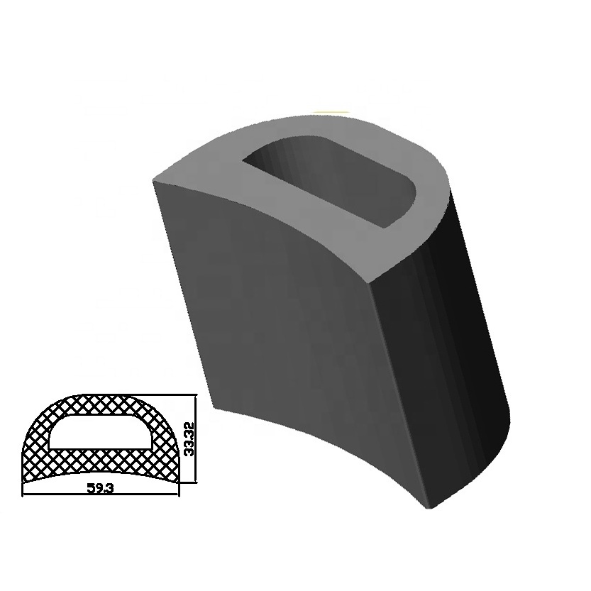 hollow D section rubber fender for boat rubbing strake