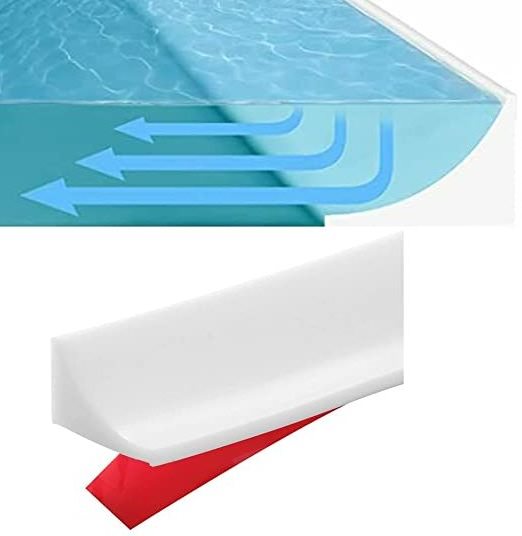 Self Adhesive Bathroom Water Stopper Flood Shower Barrier Dry And Wet Separation Silicone Collapsible Shower Threshold