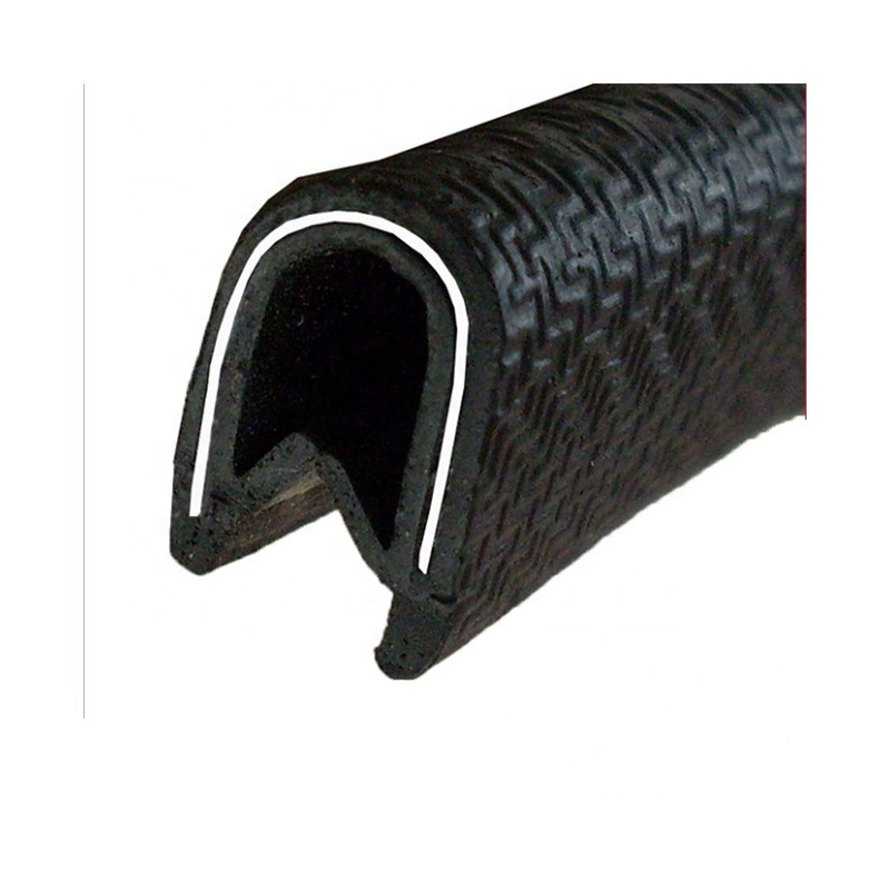 PVC rubber u shaped table edging trim for aluminum