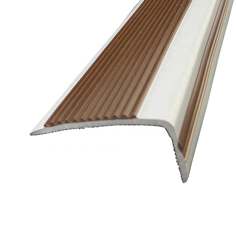 L shaped  PVC Rubber Stair nosing edge protector anti skid floor stair treads non slip vinyl step