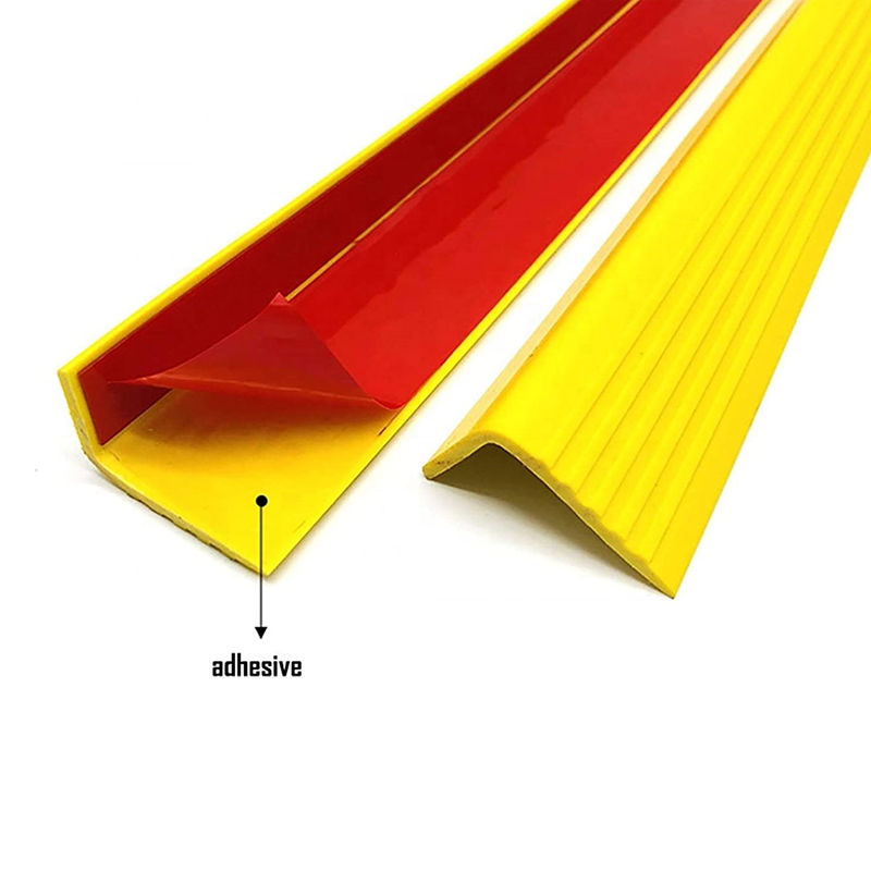 L shaped  PVC Rubber Stair nosing edge protector anti skid floor stair treads non slip vinyl step