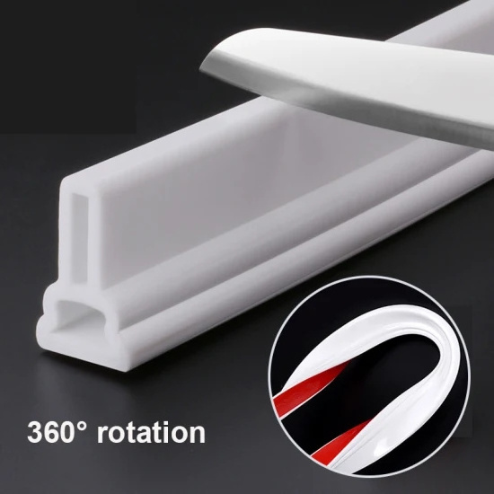 Silicone Shower Water Barrier Threshold Water Dam Retention System Floor Water Stopper Strip