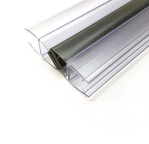 Glass Door Room Strips Plastic Shower Door Seal PVC Magnetic Bathroom Frame 8mm Glass Shower Seal