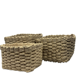 Handmade Baskets Rectangle Home Handwoven Miscellaneous storage basket Storage Wicker Basket