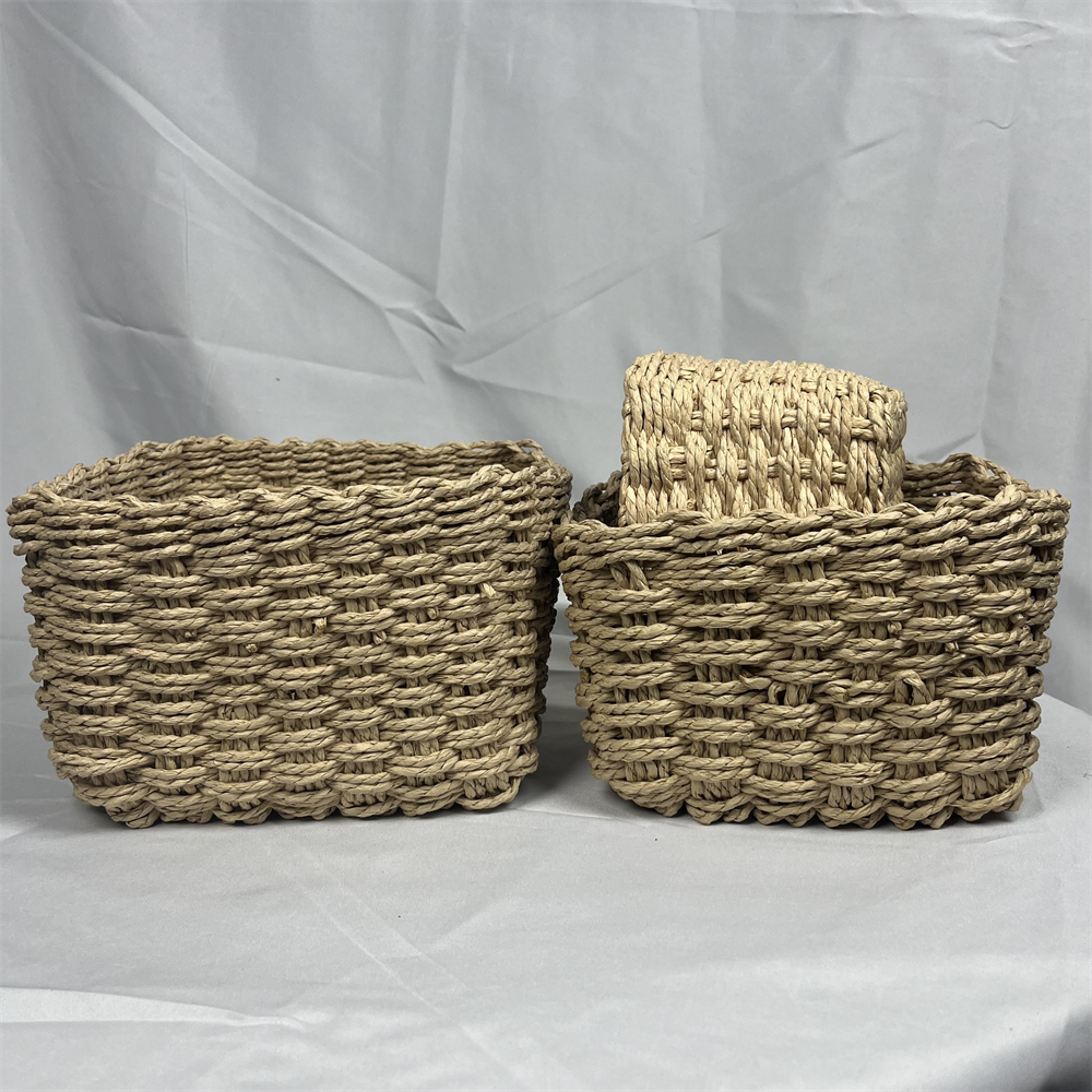 Handmade Baskets Rectangle Home Handwoven Miscellaneous storage basket Storage Wicker Basket