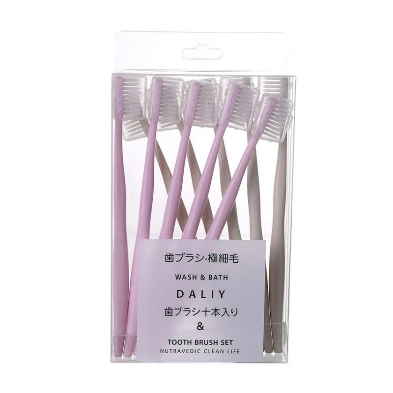 Hotel disposable toothbrush set Japanese Korean style square head toothbrush