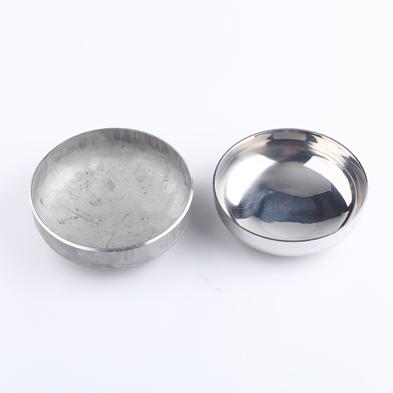 Customized size and thickness dished end caps head Metal pipe fittings stainless steel round tube end cap for petroleum