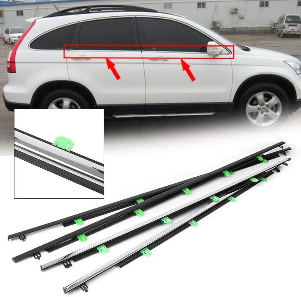 4 piece Weatherstrip window trim trim car exterior window seal for Honda CR-V compatible 2007 2008 2009 2010 2011