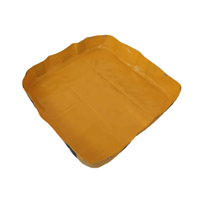 Yellow Chemical Storage Collapsible PVC Spill Containment Berms