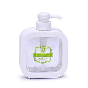 White Pink Green Black Blue Color Square Cosmetic Pump Plastic Bottle For Shampoo Lotion Conditioner