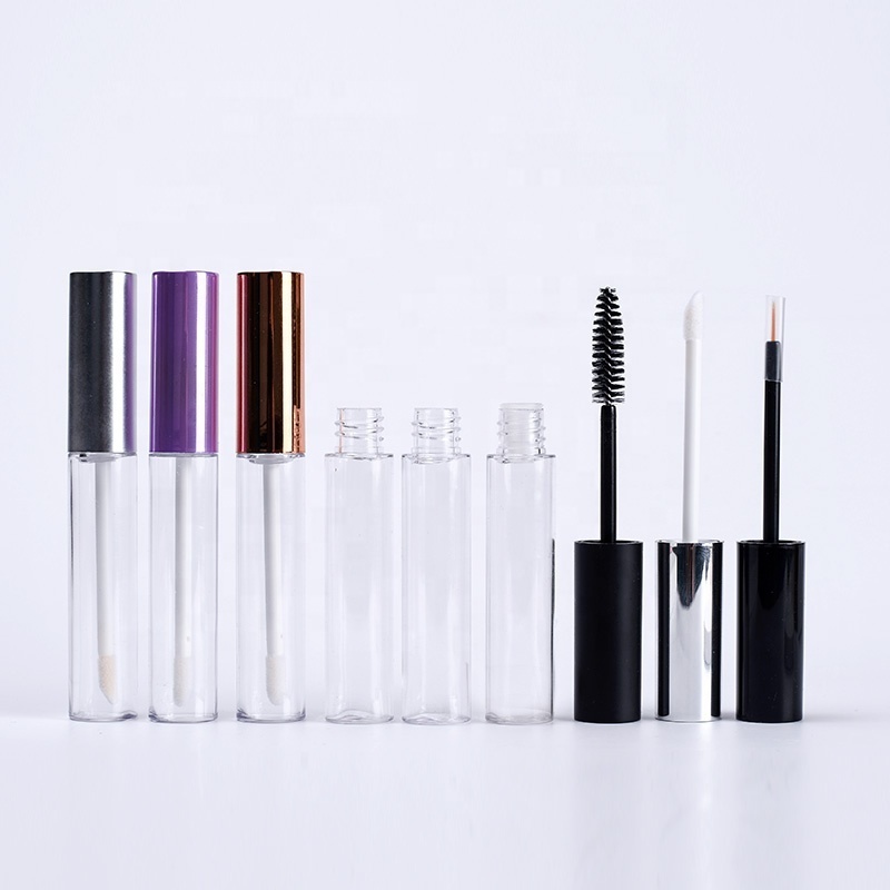 Empty eyeliner lip gloss packaging 3ml 4ml 5ml 6ml 10ml plastic mascara tube with eyelash brush