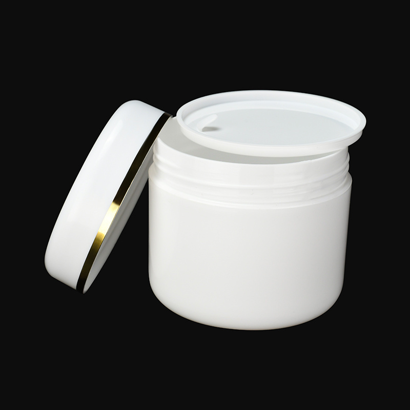 Refillable makeup cosmetic container 20ml 50ml 100ml 150ml 200ml white plastic cosmetic jar for body face cream