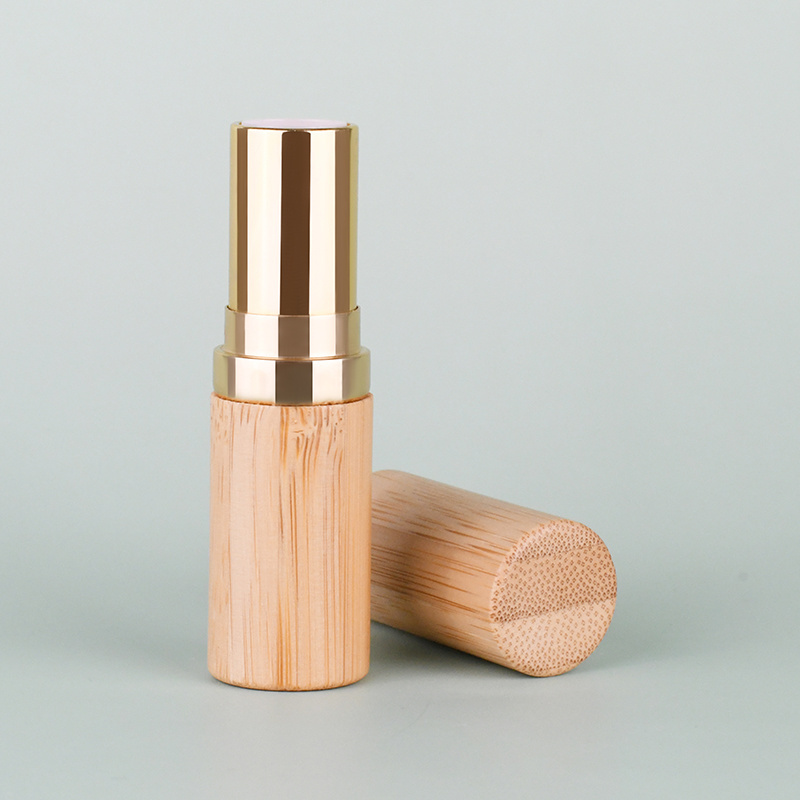 Empty Refillable DIY Lipstick Tube Holder Deodorant Case For Cosmetic Lipstick 3g 4g 5g Natural Bamboo Lip Balm Tubes