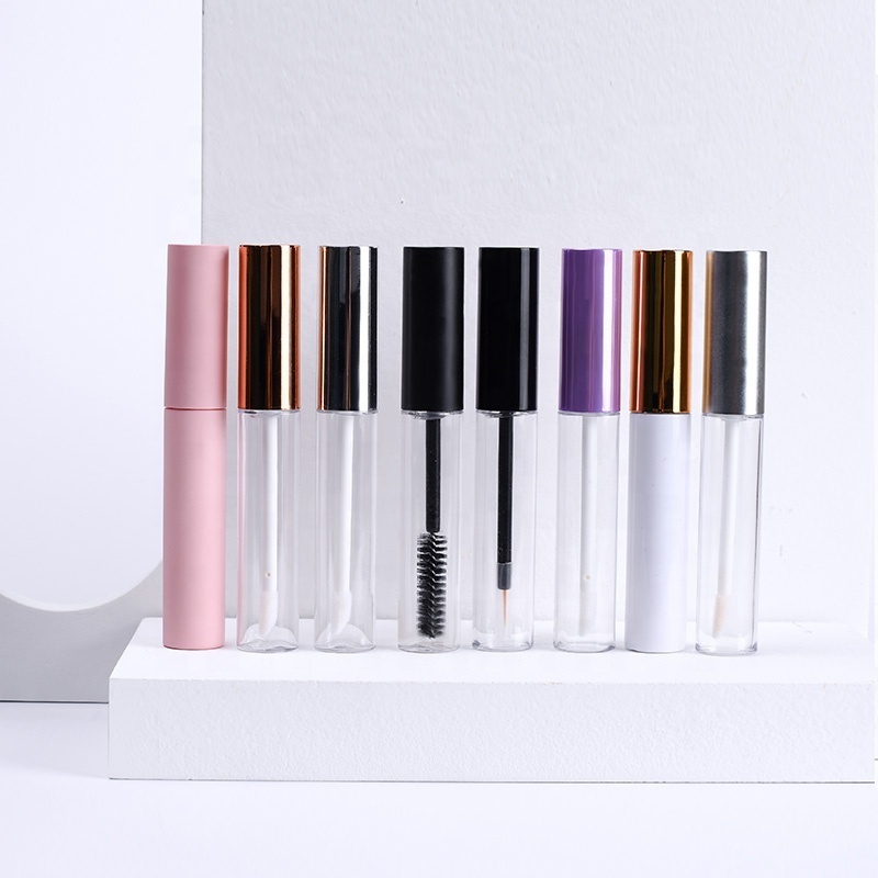 Empty eyeliner lip gloss packaging 3ml 4ml 5ml 6ml 10ml plastic mascara tube with eyelash brush