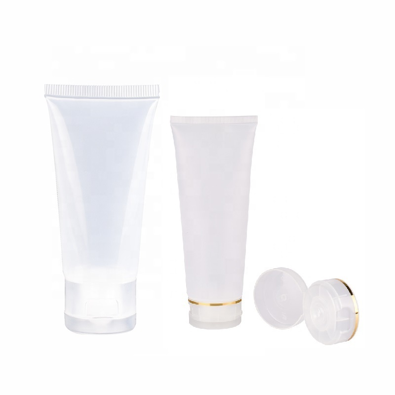 5g 10g 15g 30g 50g100g empty screw flip top clear plastic soft tube for cosmetic cream facial cleanser