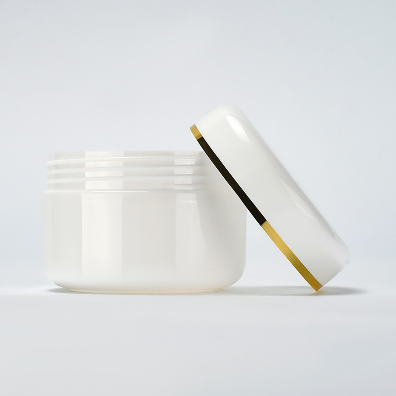 Refillable makeup cosmetic container 20ml 50ml 100ml 150ml 200ml white plastic cosmetic jar for body face cream