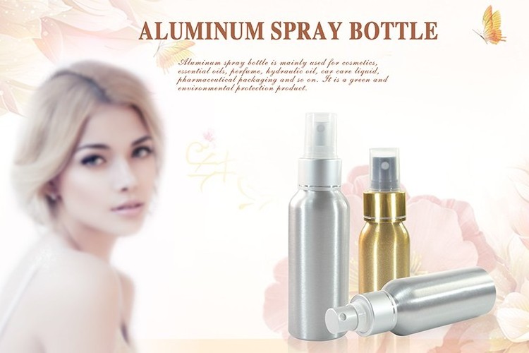 Wholesales cosmetic water free shampoo spray aluminum bottle 30ml 50ml 100ml 120ml 150ml 250ml aluminum perfume spray bottle