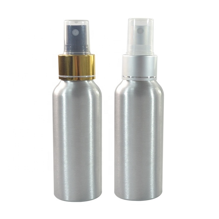 Wholesales cosmetic water free shampoo spray aluminum bottle 30ml 50ml 100ml 120ml 150ml 250ml aluminum perfume spray bottle