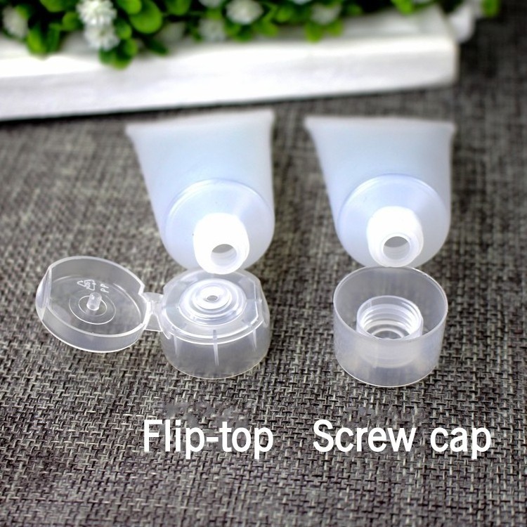 5g 10g 15g 30g 50g100g empty screw flip top clear plastic soft tube for cosmetic cream facial cleanser