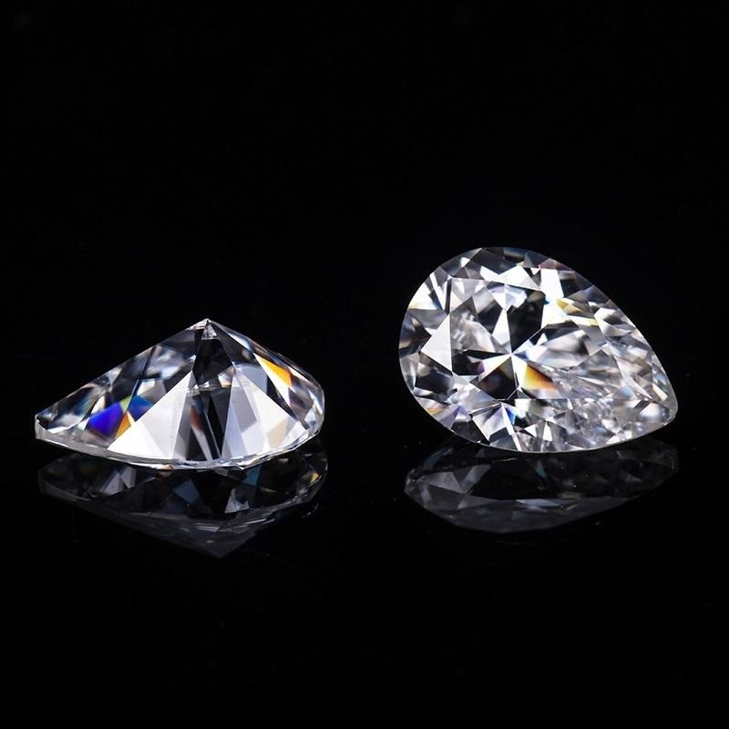 High quality Loose mossanite diamond Wholesale Price 1ct 1.5ct Pear Fancy cut DEF VVS GRA White Diamond Moissanite For jewelry