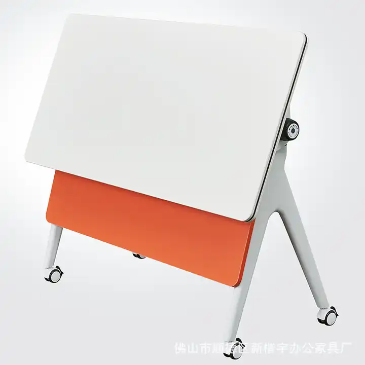 Folding Desk Mobile conference training table/School learning desk with wheels/Office furniture