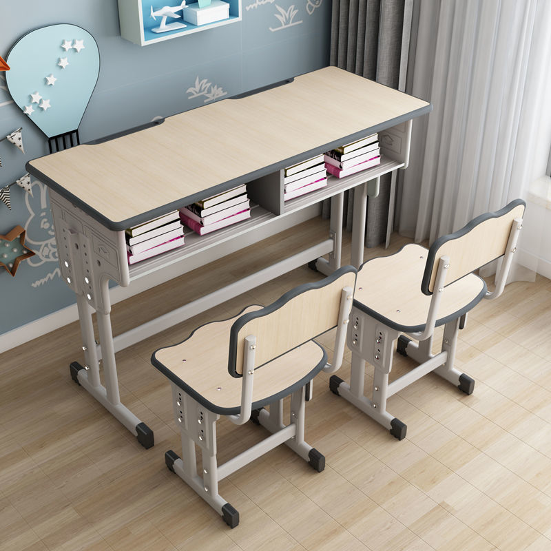 elementary school stem classroom student desk double seat desk and school class chair chair to study school desk wood