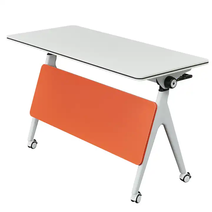 Folding Desk Mobile conference training table/School learning desk with wheels/Office furniture